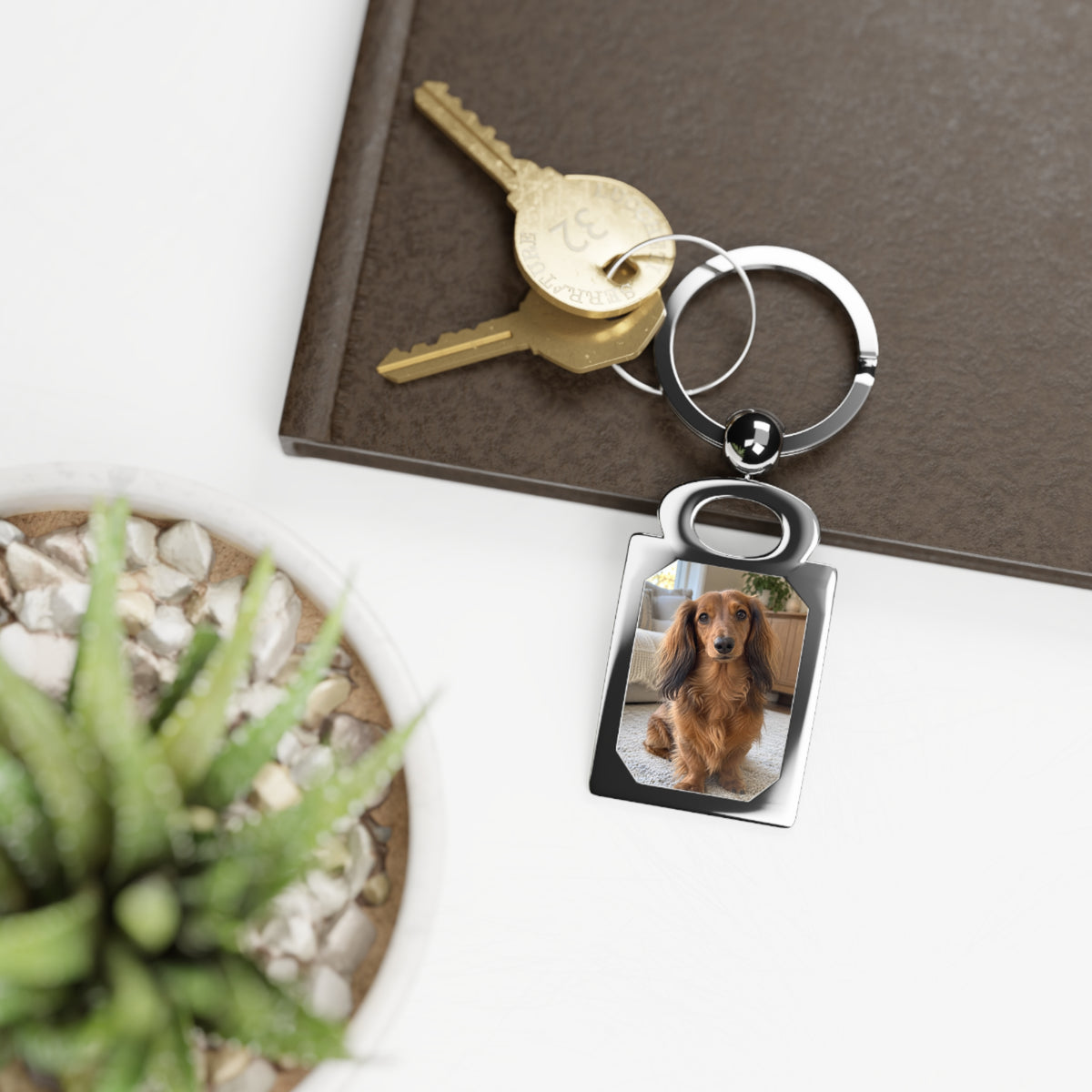 Personalized Pet Photo Keychain – Custom Dog or Cat Keepsake